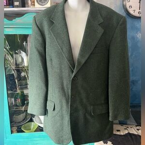 Classic Green Blazer Parallax authentic version, 100% Wool, Made in Scotland